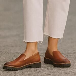 ECCO Women's SZ 41 10/10.5 Incise Tailored Loafers In Brown Comfort Soft NWOT